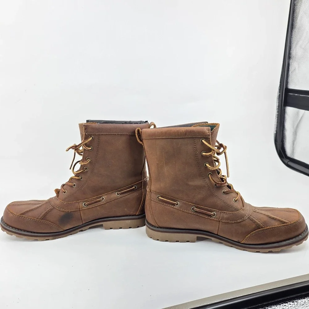 Polo Ralph Lauren Whitsand 11431 Genuine Leather Duck Boots US 11 D Brown Boot